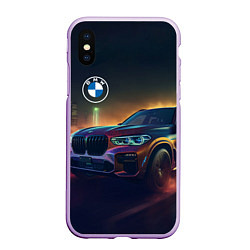 Чехол iPhone XS Max матовый BMW midjourney, цвет: 3D-сиреневый