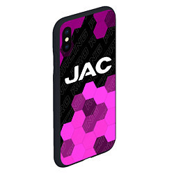 Чехол iPhone XS Max матовый JAC pro racing: символ сверху, цвет: 3D-черный — фото 2