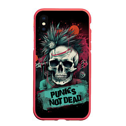 Чехол iPhone XS Max матовый Punks not dead