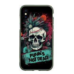 Чехол iPhone XS Max матовый Punks not dead