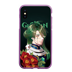 Чехол iPhone XS Max матовый Genshin Impact Baizhu