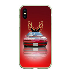 Чехол iPhone XS Max матовый Американский спорткар Pontiac Firebird