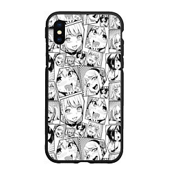 Чехол iPhone XS Max матовый Anime hentai ahegao, цвет: 3D-черный