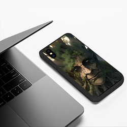 Чехол iPhone XS Max матовый Аниме Мудрое дерево, цвет: 3D-черный — фото 2