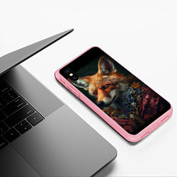 Чехол iPhone XS Max матовый Рыжий лис, цвет: 3D-баблгам — фото 2