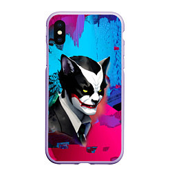 Чехол iPhone XS Max матовый Dude-cat - neural network - pop art