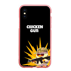 Чехол iPhone XS Max матовый Цыплячий спецназ, цвет: 3D-баблгам
