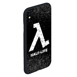 Чехол iPhone XS Max матовый Half-Life с потертостями на темном фоне, цвет: 3D-черный — фото 2