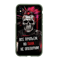 Чехол iPhone XS Max матовый Все пропьем но панк не опозорим