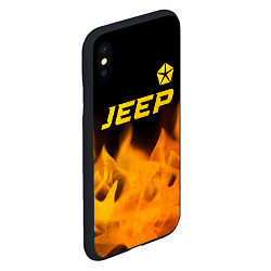 Чехол iPhone XS Max матовый Jeep - gold gradient: символ сверху, цвет: 3D-черный — фото 2