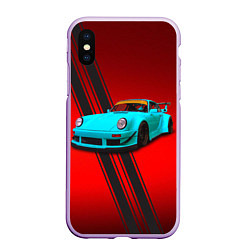 Чехол iPhone XS Max матовый Немецкий спортивный автомобиль Porsche 911