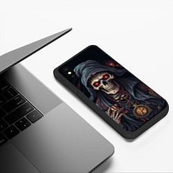 Чехол iPhone XS Max матовый Смерть: арт нейросети, цвет: 3D-черный — фото 2