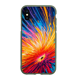 Чехол iPhone XS Max матовый Абстрактный цветок