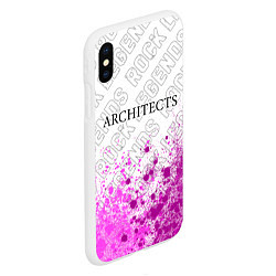 Чехол iPhone XS Max матовый Architects rock legends: символ сверху, цвет: 3D-белый — фото 2