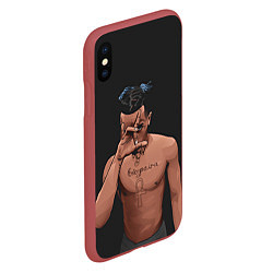 Чехол iPhone XS Max матовый XXXTentacion арт, цвет: 3D-красный — фото 2