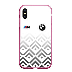 Чехол iPhone XS Max матовый BMW m power - белый