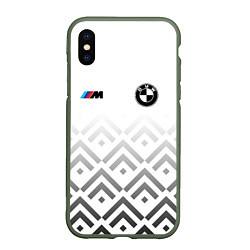 Чехол iPhone XS Max матовый BMW m power - белый