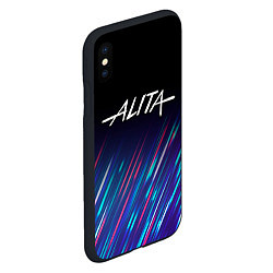 Чехол iPhone XS Max матовый Alita stream, цвет: 3D-черный — фото 2