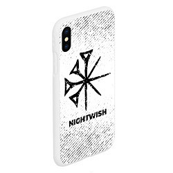 Чехол iPhone XS Max матовый Nightwish с потертостями на светлом фоне, цвет: 3D-белый — фото 2