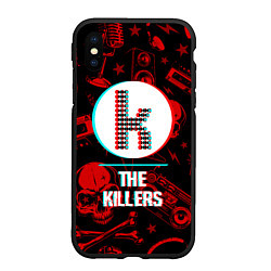 Чехол iPhone XS Max матовый The Killers rock glitch