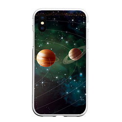 Чехол iPhone XS Max матовый Планетная система