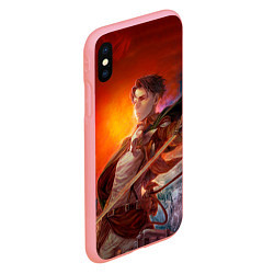 Чехол iPhone XS Max матовый Капитан - Леви из Атака Титанов, цвет: 3D-баблгам — фото 2