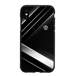 Чехол iPhone XS Max матовый Volkswagen sign, цвет: 3D-черный