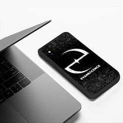 Чехол iPhone XS Max матовый Evanescence с потертостями на темном фоне, цвет: 3D-черный — фото 2