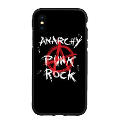 Чехол iPhone XS Max матовый Анархия - панк рок