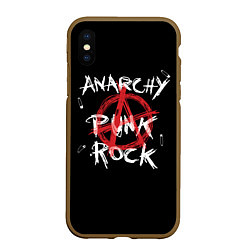 Чехол iPhone XS Max матовый Анархия - панк рок