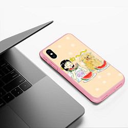 Чехол iPhone XS Max матовый Долой безделье!, цвет: 3D-баблгам — фото 2