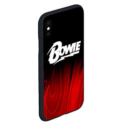 Чехол iPhone XS Max матовый David Bowie red plasma, цвет: 3D-черный — фото 2