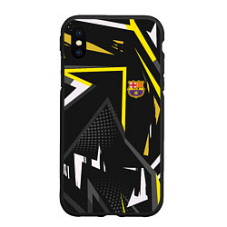 Чехол iPhone XS Max матовый ФК Барселона эмблема