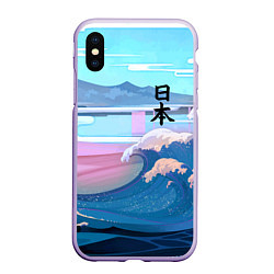Чехол iPhone XS Max матовый Japan - landscape - waves