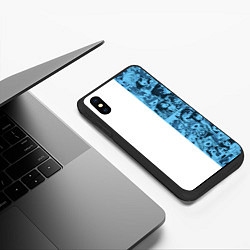 Чехол iPhone XS Max матовый Ахегао на белом фоне, цвет: 3D-черный — фото 2