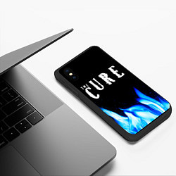 Чехол iPhone XS Max матовый The Cure blue fire, цвет: 3D-черный — фото 2