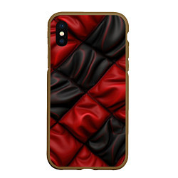 Чехол iPhone XS Max матовый Red black luxury, цвет: 3D-коричневый