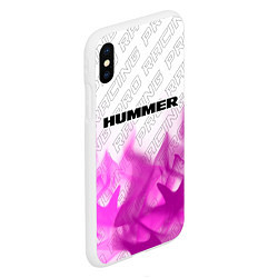 Чехол iPhone XS Max матовый Hummer pro racing: символ сверху, цвет: 3D-белый — фото 2