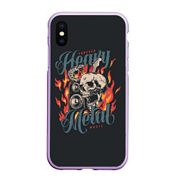 Чехол iPhone XS Max матовый Heavy metal music