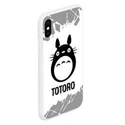 Чехол iPhone XS Max матовый Totoro glitch на светлом фоне, цвет: 3D-белый — фото 2