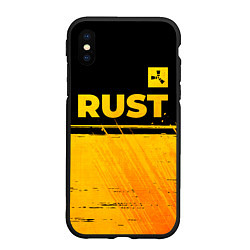 Чехол iPhone XS Max матовый Rust - gold gradient: символ сверху