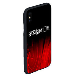 Чехол iPhone XS Max матовый Sex Pistols red plasma, цвет: 3D-черный — фото 2