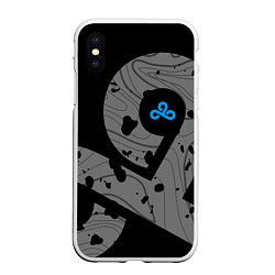 Чехол iPhone XS Max матовый Форма Cloud 9 black, цвет: 3D-белый