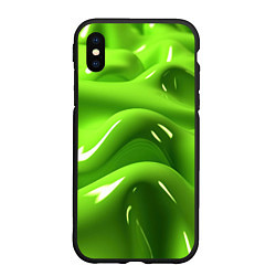 Чехол iPhone XS Max матовый Зеленая слизь