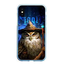 Чехол iPhone XS Max матовый Волшебная сова - магия, цвет: 3D-голубой