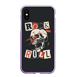 Чехол iPhone XS Max матовый Rock - молнии из глаз