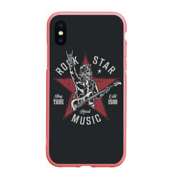 Чехол iPhone XS Max матовый Rockstar music