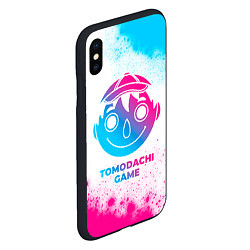 Чехол iPhone XS Max матовый Tomodachi Game neon gradient style, цвет: 3D-черный — фото 2