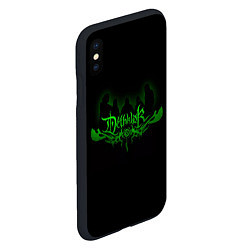 Чехол iPhone XS Max матовый Metalocalypse Dethklok green, цвет: 3D-черный — фото 2