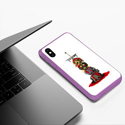 Чехол iPhone XS Max матовый Гроза орков, цвет: 3D-фиолетовый — фото 2